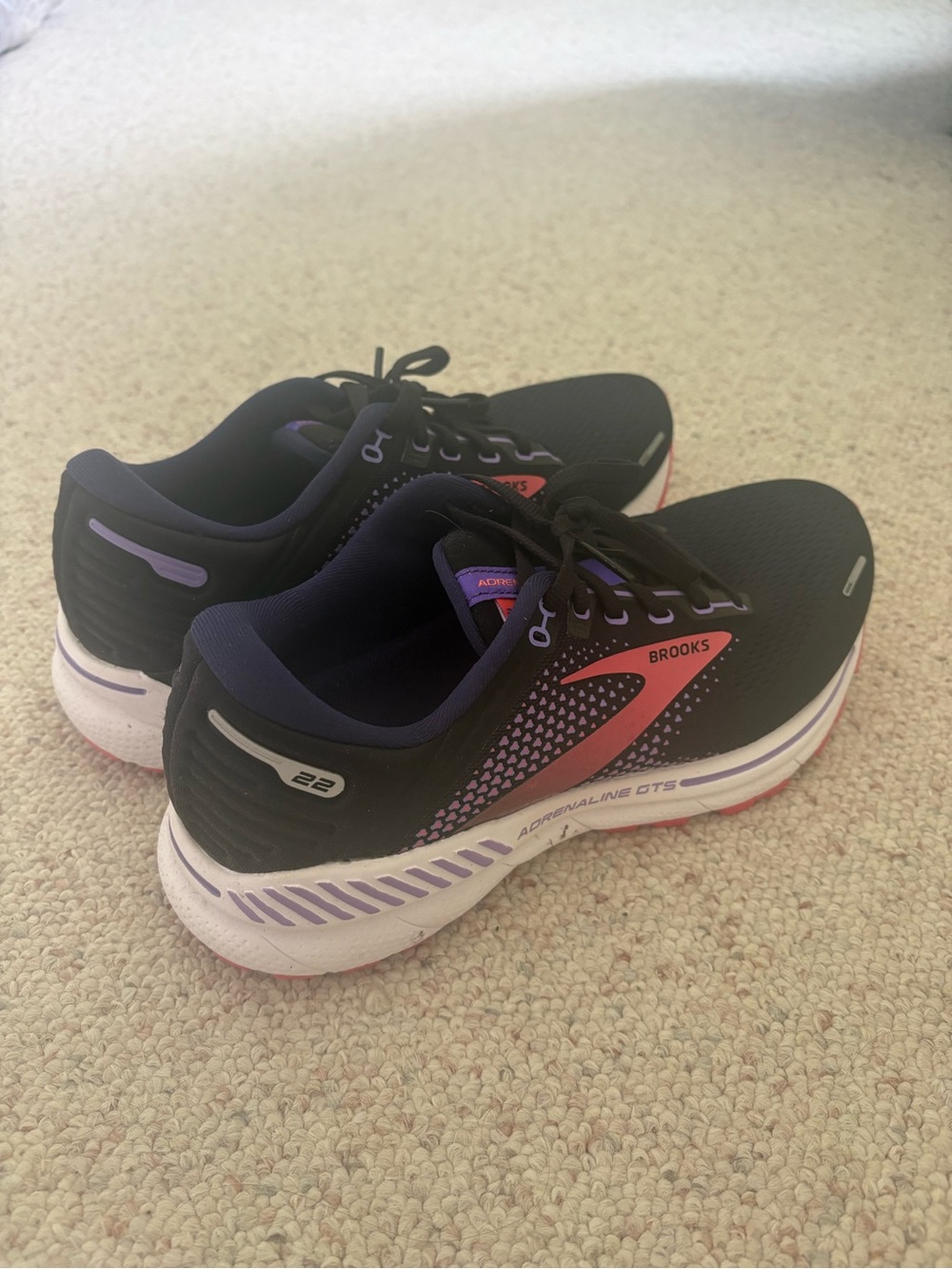 Brooks Women's Purple and Coral Running Shoes - Picture 6 of 8